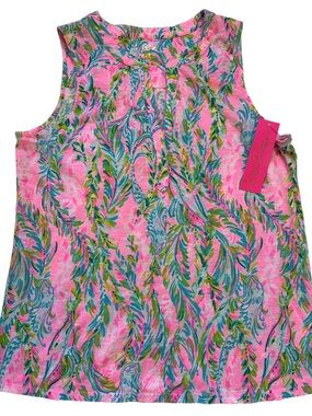 Lilly Pulitzer Essie Printed Multi-Color Tropical Dev Knit Tank Top Women’s L